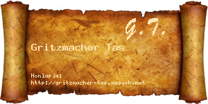 Gritzmacher Tas névjegykártya